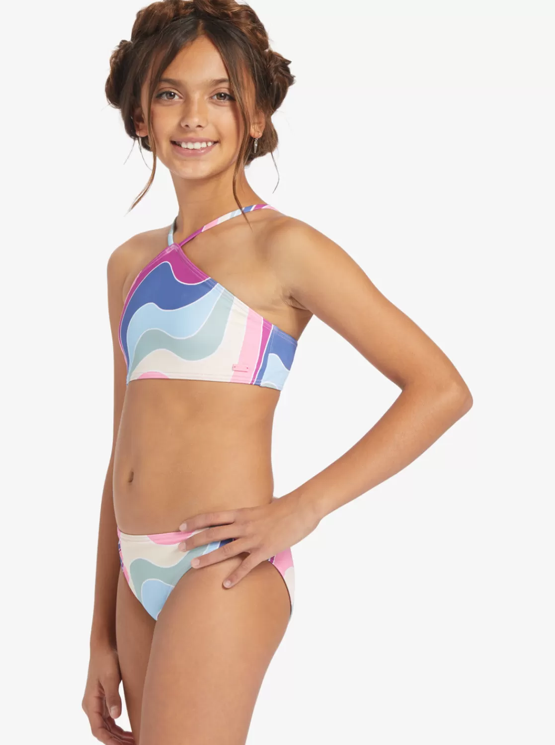 Girls' 7-16 Vacation Memories Two Piece Crop Top Bikini Set-ROXY Store