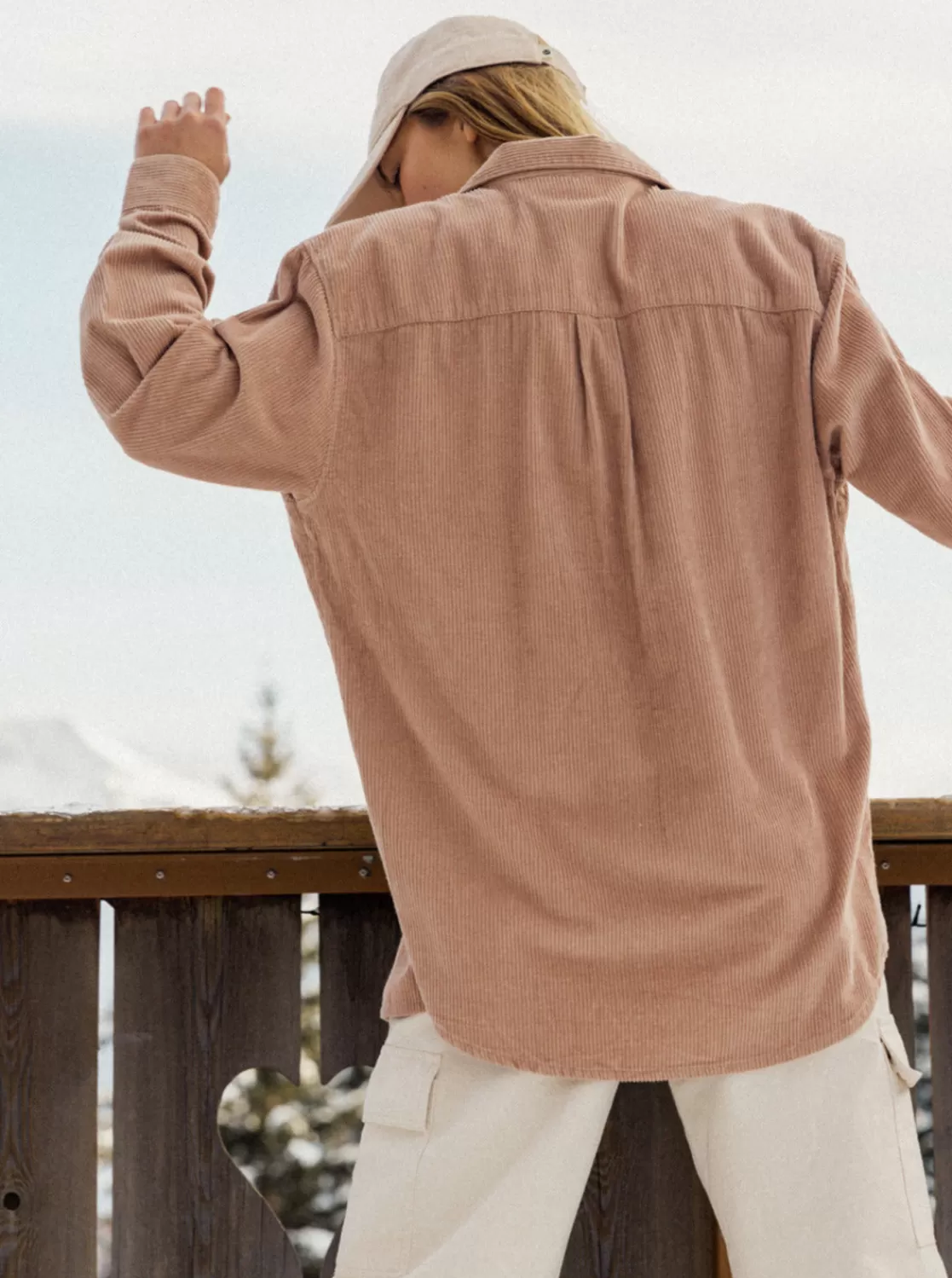 Let It Go Corduroy Long Sleeve Shirt-ROXY Store